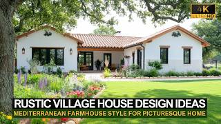 Rustic Village House Designs with Mediterranean Farmhouse Style for a Picturesque Home