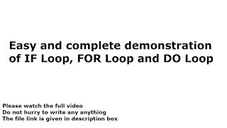The demonstration of  If, For and Do Loop   (Mathematica tutorials-06)