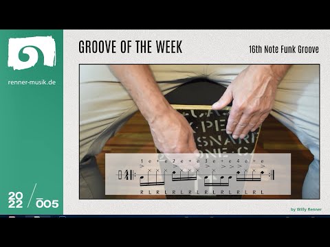 GROOVE OF THE WEEK - FUNK (16th Funk Groove by Willy Renner) | CAJON TUTORIAL | 005