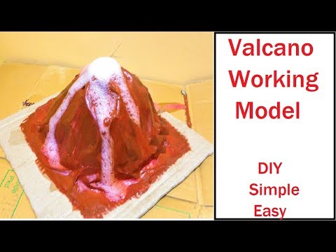 volcano eruption working model making diy science project howtofunda geography project
