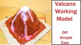 volcano eruption working model making  | diy | science project | howtofunda | geography project