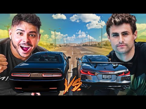 RENATO GARCIA'S NEW CAR VS REZENDE - DODGE CHALLENGER JAILBREAK VS CORVETTE C8