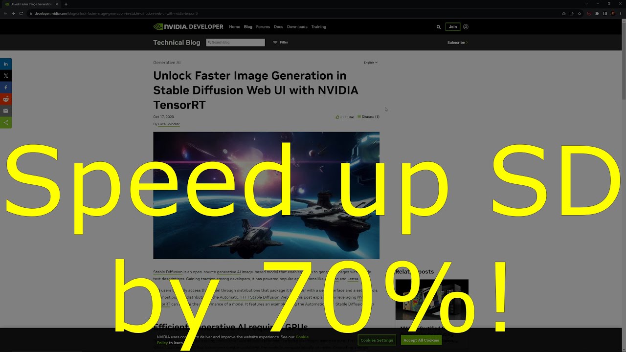 Speed up Stable Diffusion by 70% with TensorRT!