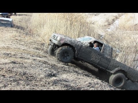 Red Toyota Pickup Mudding At Oakville Mud Bog