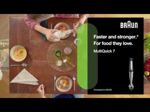 Braun | Hand Maišytuvas | MQ7000X MultiQuick Immersion | Hand Maišytuvas | 1000 W | Juodas/Stainless Steel video