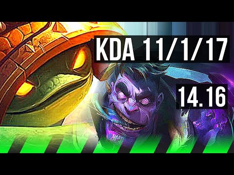 RAMMUS vs DR. MUNDO (JGL) | 11/1/17, 74% winrate, Legendary | EUW Master | 14.16
