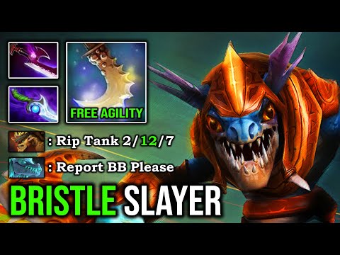 FREE AGILITY BUFF Max Speed Slark 100% Deleted Offlane Bristleback with Nonstop Mana Burn DotA 2