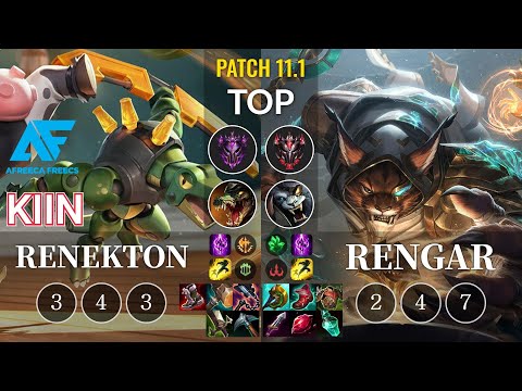 AF Kiin Renekton vs Rengar Top - KR Patch 11.1