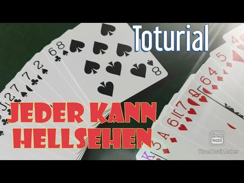 Hellseher Tutorial. Rot und schwarz raten Mentalmagie vom Zuschauer. unglaublich Mirage cards