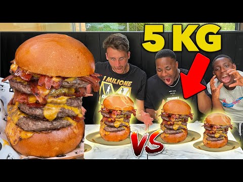 Black VS White - 5KG HAMBURGER CHALLENGE!! 🍔