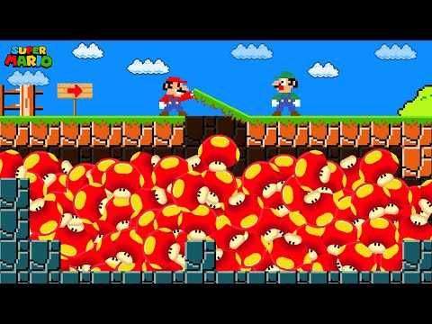 Super Mario Bros., but Mario Becomes IMMORTAL with Infinite Giga Mushrooms!