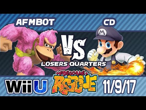 Video Game Rescue 11/9/17 - Afmbot (Donkey Kong) vs. CD (Mario) - Wii U LOSERS QUARTERS