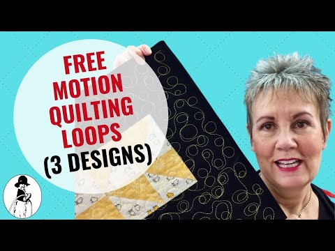 Easy Free Motion Quilting Loops (FREE PRACTICE SHEET)