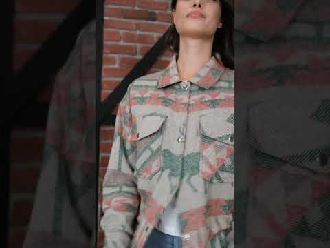 Deer Pattern Colorful Jacket Shirt