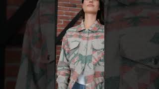 Deer Pattern Colorful Jacket Shirt