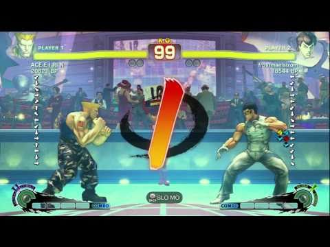 ACE・EIRIN [Guile] vs  frostmaelstrom [Fei] SSF4 Japanese Online Ranked Matches - Xbox Live