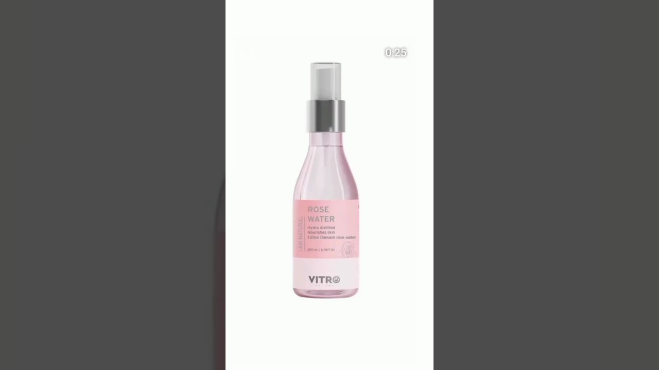 Vitro Naturals Hydro Distilled Pure Damask Rose Water Spray I Skin Toner I Face Toner