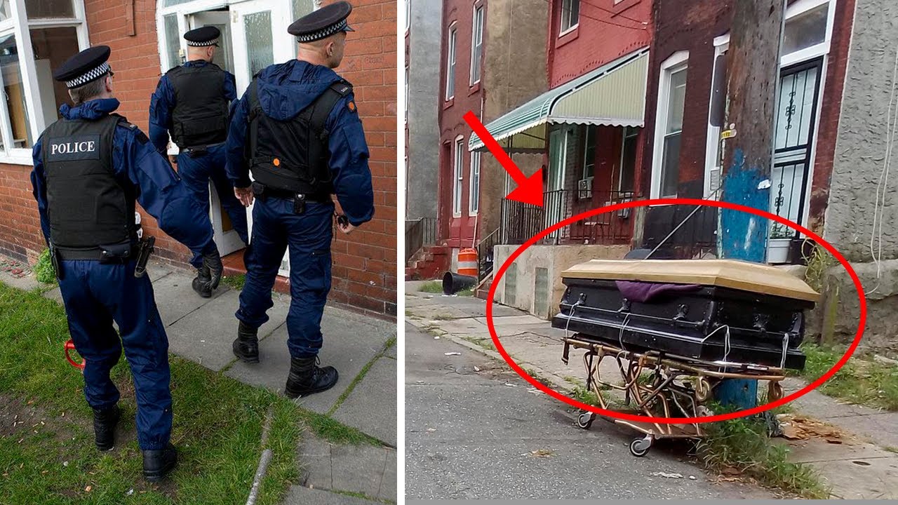 Policias Encontram CAIXÃO abandonado e decidem entrar na casa que ele está em frente...
