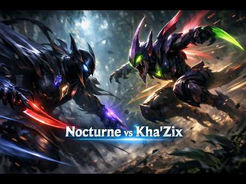 NOCTURNE VS KHA'ZIX JUNGLE ! Interesting build ! @leagueoflegends @riotgames @gaming