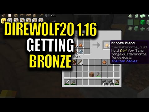 Minecraft Direwolf20 Modpack 1.16 Ep 2 - Getting Bronze