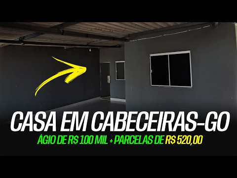 Casa em Cabeceiras-GO por Ágio de R$ 100 Mil + Parcelas de R$ 520 | St. Enis