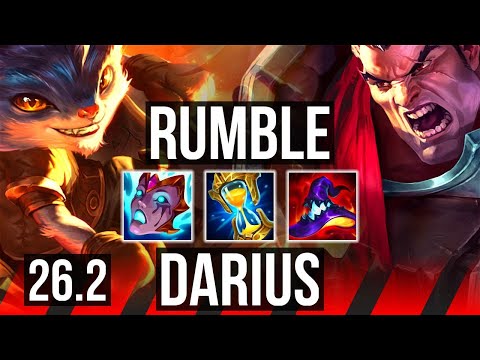 RUMBLE vs DARIUS (TOP) | Perfect KDA: 14/0/5, 6k gold comeback | EUW Master | 26.2
