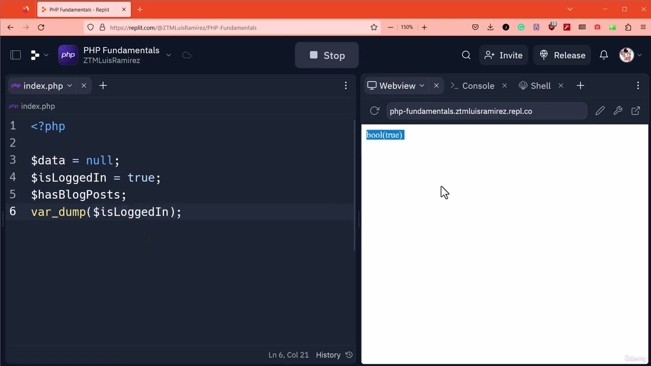 13. Boolean Data Type in PHP Explained | PHP Full Course