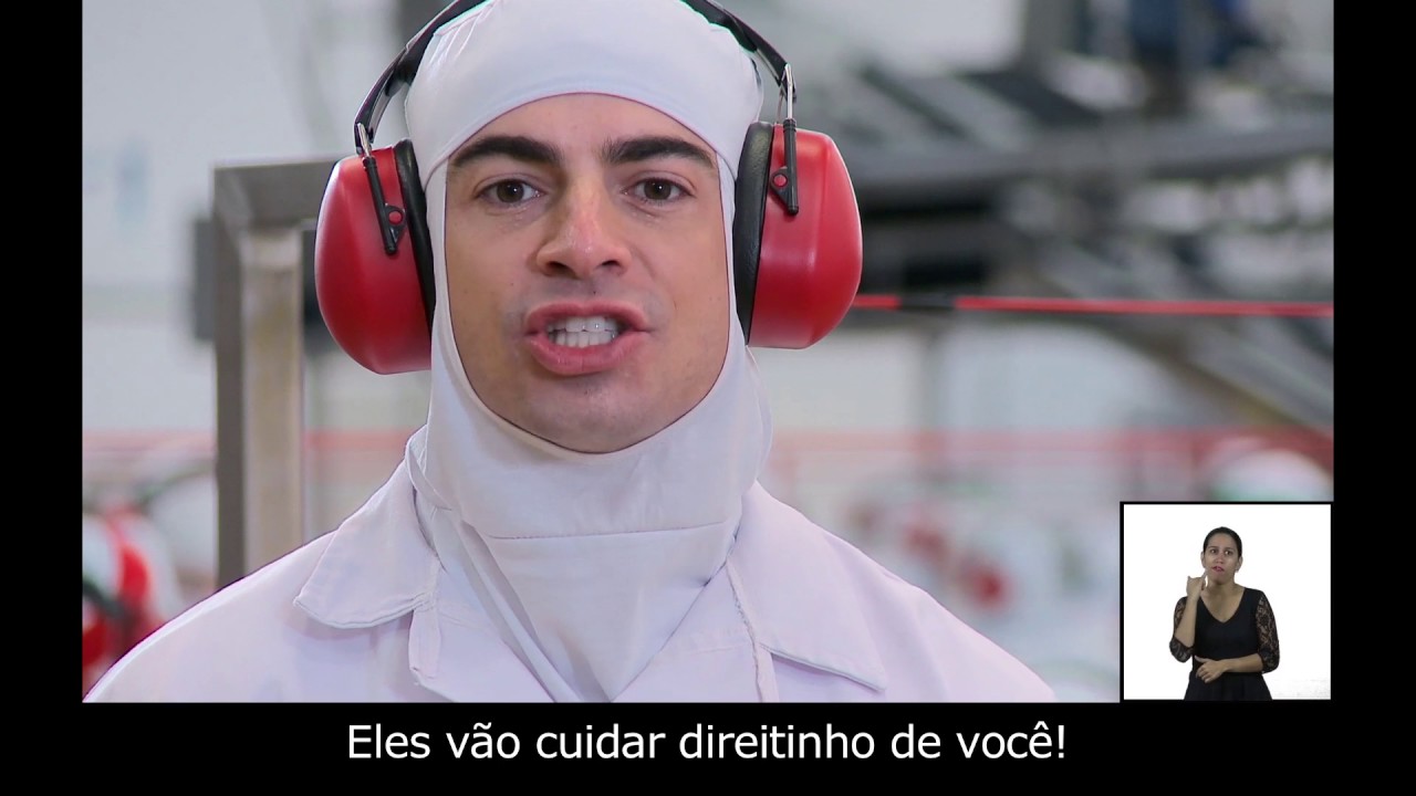 Série 100% SEGURO - SESI - Frigorífico - Higiene Pessoal na Indústria - Tradução para Libras
