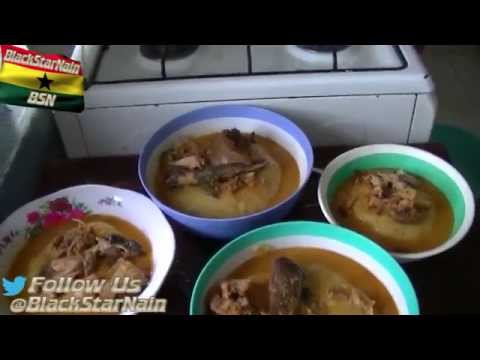Serving Fufu and Light Soup in Kumasi, Ghana