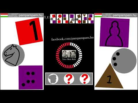QUIZ 🟦🟥🟩▢⭘△❶❷❸ szín forma érték - Pam pam pam társasjáték_178🙂pampampam.hu