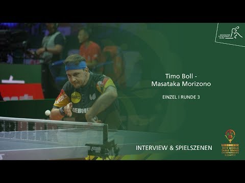 WM 2019: Timo Boll - Masataka Morizono (JPN) Einzel Runde 3 I Interview & Spielszenen