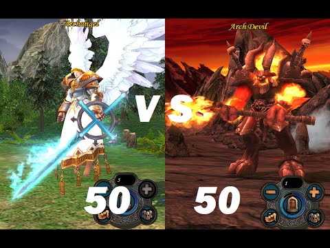 50 Archangel VS 50 Devil - Duel - Heroes of might and magic 5 Tribes of the east