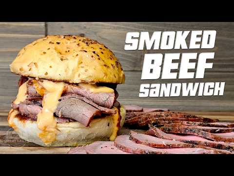 Smoked Roast Beef & Cheddar Sandwich on Homemade Onion Rolls - Arby's But Better!