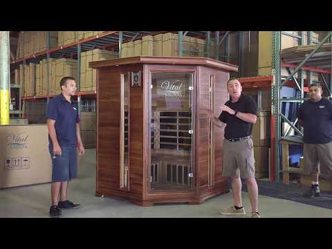 Vital Health Saunas: Far infrared sauna corner unit disassembly trailer