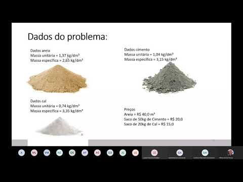 Exercício de Argamassa - quantitativos aula do dia 01/09/2020