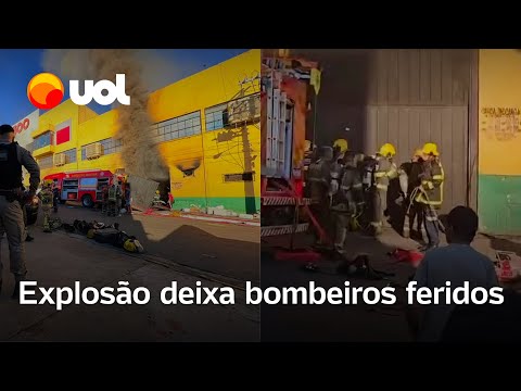Bombeiros ficam feridos após explosão em incêndio no RS