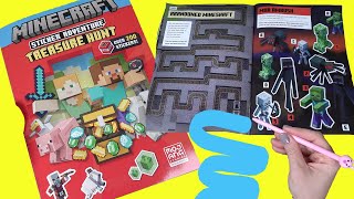Minecraft Movie DIY Activity, Coloring, Sticker Book with Character Dolls