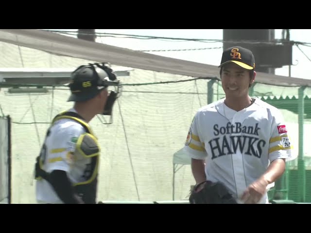 【ファーム】ホークス・大野稼頭央 今季初先発で3回を無失点に抑える!! 2025年9月15日 福岡ソフトバンクホークス 対 くふうハヤテベンチャーズ静岡