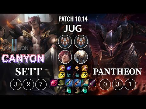 DWG Canyon Sett vs Pantheon Jungle - KR Patch 10.14