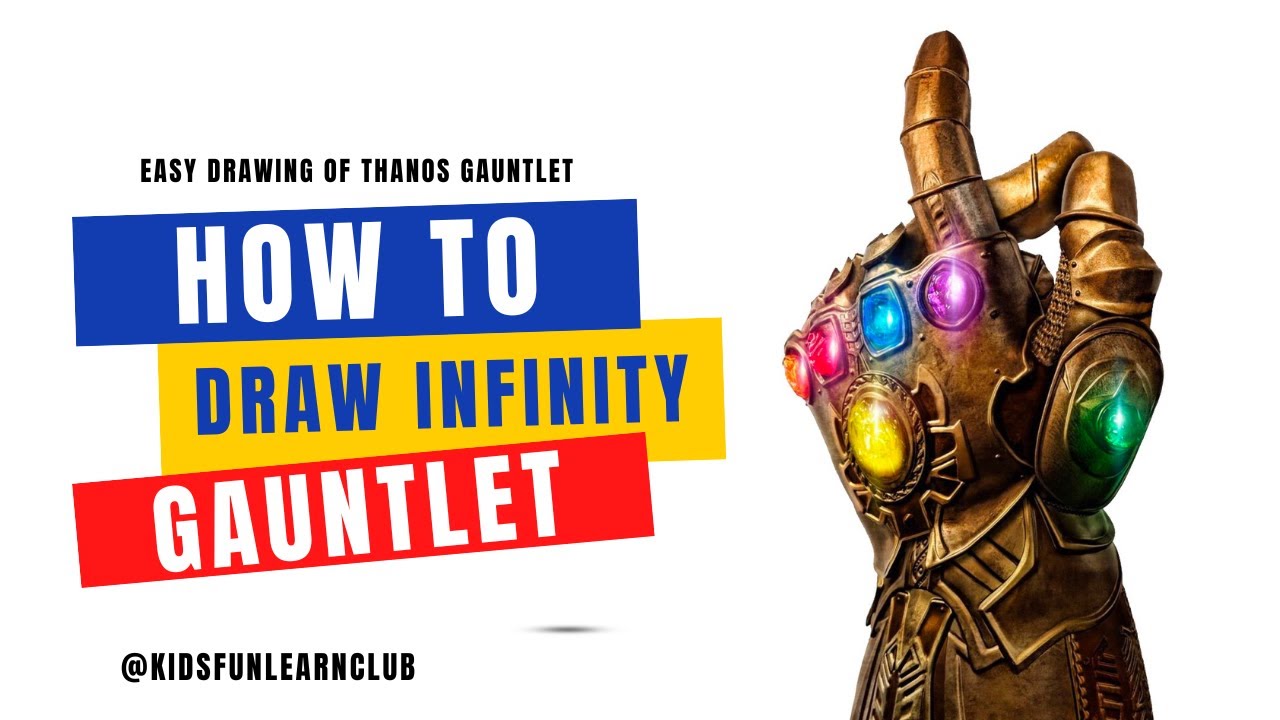 How to Draw easy Thanos Gauntlet step by step for Kids   #shorts