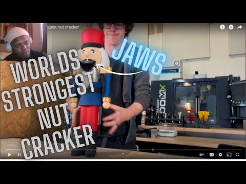 reacting to Explosive powered nut cracker vs. metal nuts | Stuff Made Here