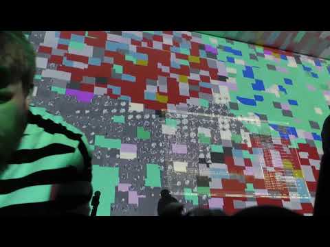 co34pt & hellocatfood live at Millennium Gallery, Sheffield, Algomech Algorave, 11-11-17