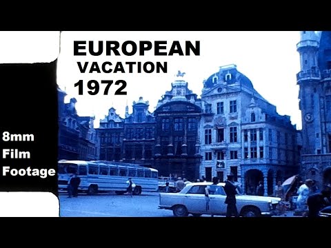 European Vacation 1972 - 8mm Film Footage - with sound effects and music