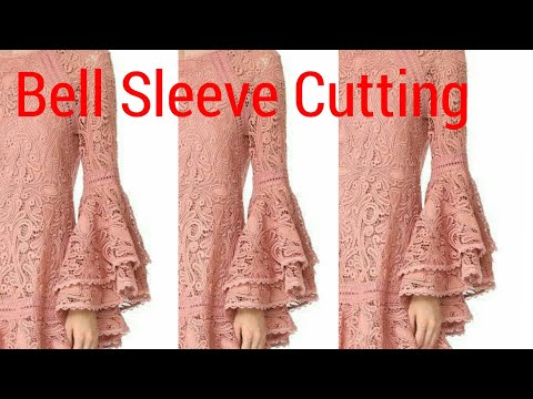 Bell Sleeve Cutting With Designer Pattern Video