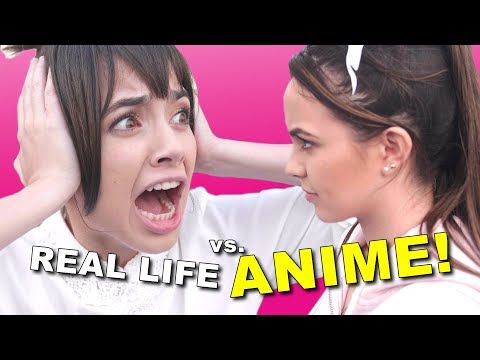 Real Life vs Anime - Merrell Twins ft. Jessie Paege