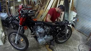 Honda CB350 four engine removal