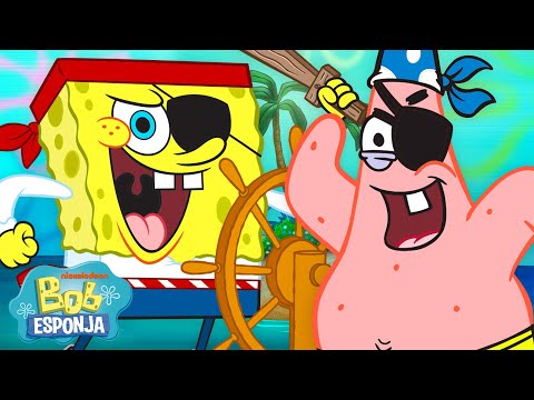 Bob Esponja | ¡4 horas de las aventuras más locas de SpongeBob en alta mar! 🧽⚓ | Español