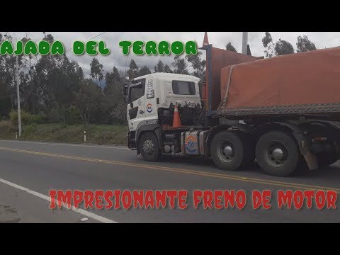 SORPRENDENTE FRENO DE MOTOR DE UN HINO 700 EN LA BAJADA DEL TERROR