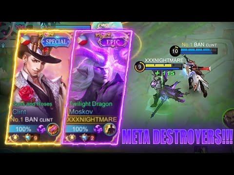 TOP PHILIPPINES SUPREME CLINT AND MOSKOV IN ONE TEAM! DOUBLE MARKSMAN META! - MLBB
