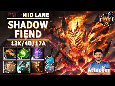 Shadow Fiend Mid Lane | 7.31b | Attacker Pos 2 SF Play | Dota 2 Immortal Gameplay